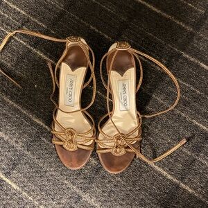Jimmy Choo Tan Strappy Heels